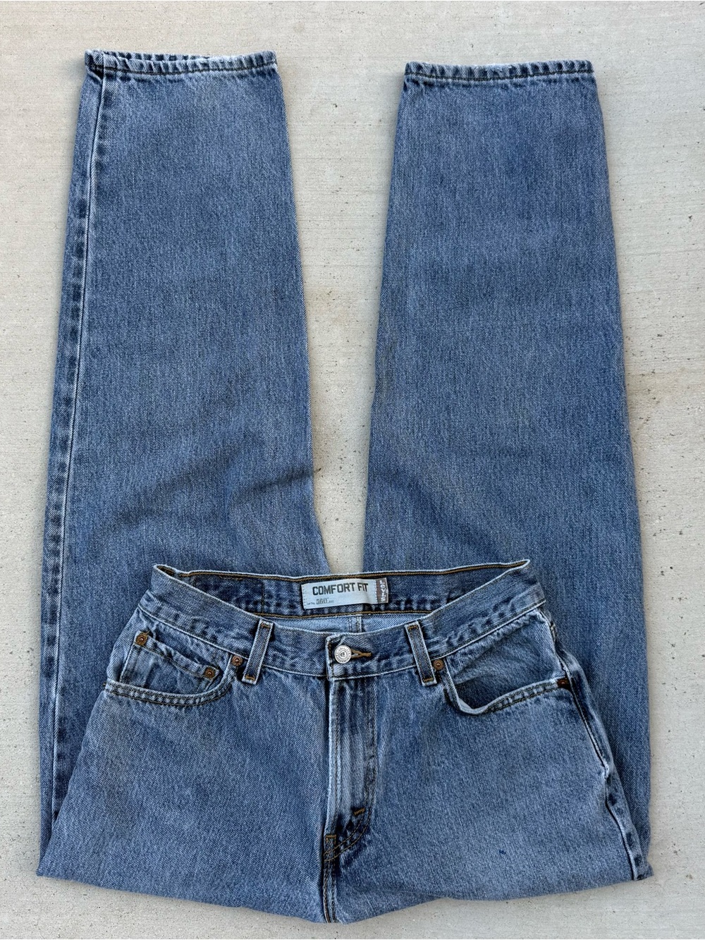 Vtg Levis 560 Y2K Baggy Low Rise Loose Fit Streetwear Distressed Jeans 29x32